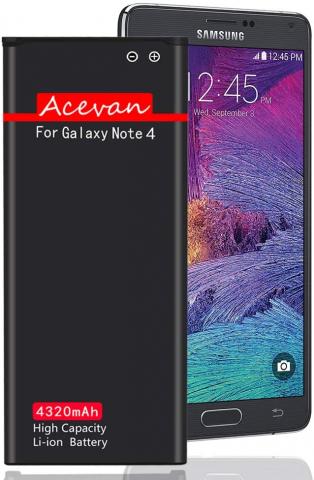 Acevan Replacement Battery for Samsung Galaxy Note 4 - 4320mAh