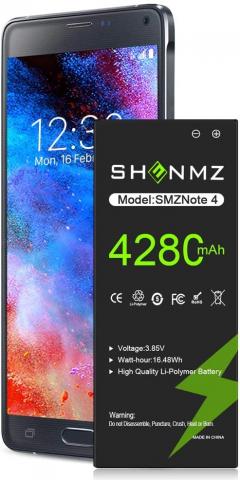 SHENMZ Battery for Samsung Galaxy Note 4 - 4280mAh