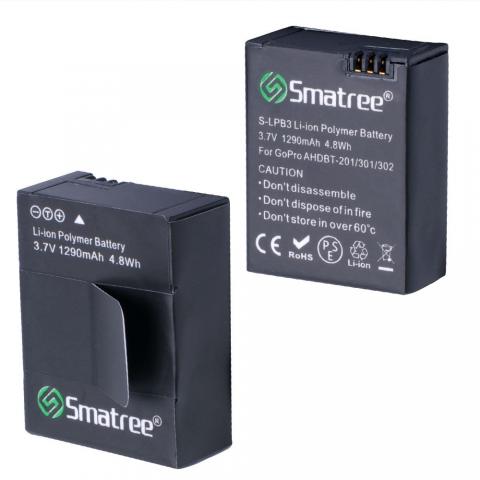 Smatree Rechargeable Battery and Dual Charger for Gopro Hero3+ / Hero 3 camera
