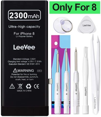 LeeVee Replacement Battery For iPhone 8 - 2300mAh