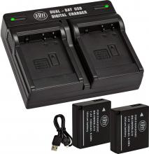 BM 2-Pack of DMW-BLG10 Batteries and Dual Battery Charger for Panasonic Lumix DMC-LX100K Camera